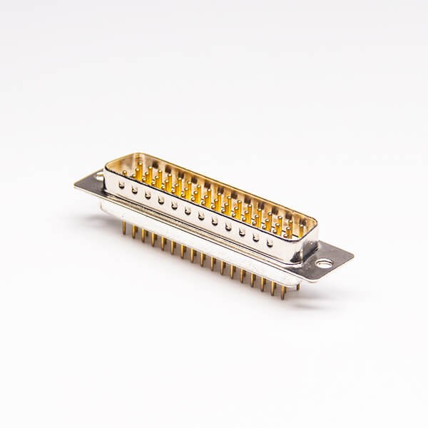 Male 50 Pin Machined D SUB Connector Through Hole for PCB Mount