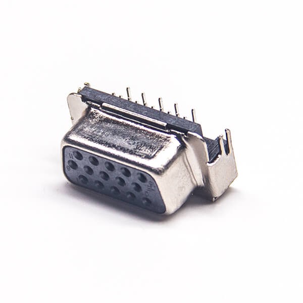 MIni VGA Port 15PIN Female Right Angle Though Hole Connector 30Pcs