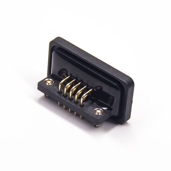 Standard IP67 Waterproof D-sub 9 Contact Right Angle PCB Mount Connector