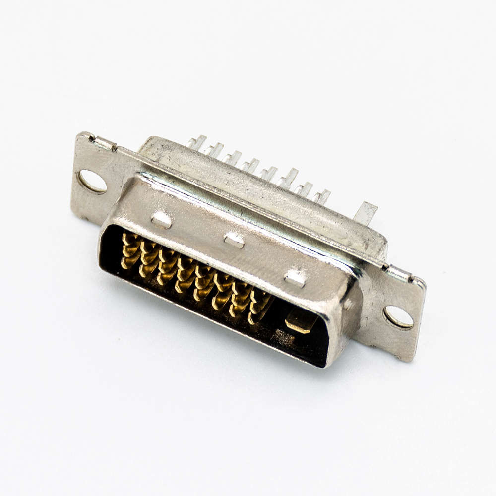 DVI 24+1 Male Straight Connector Though Hole for PCB Mount