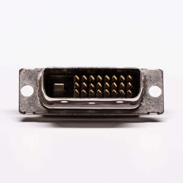 DVI 24+1 Male Straight Connector Though Hole for PCB Mount