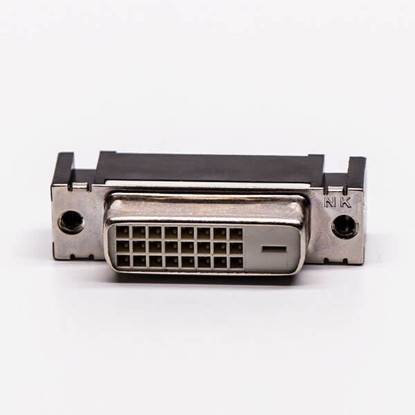 DVI Straight Angle Female White 24+1 Connector for PCB Mount