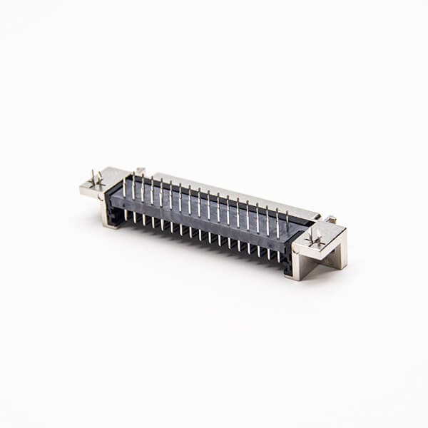 68 Pin SCSI Connector Female 90 Degree DIP with Harpoon for PCB Mount