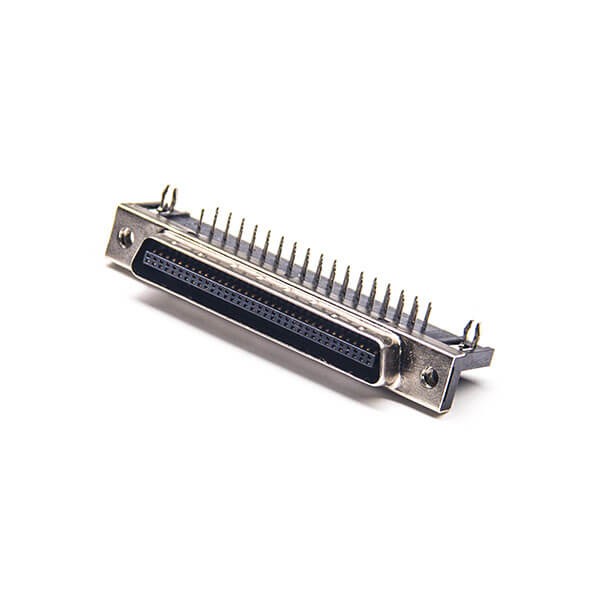 SCSI 68 Pin Adapter Female Angled Connector Through Hole for PCB Mount