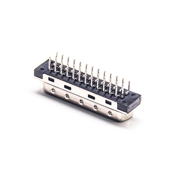 SCSI Connector 50Pin HPDB Male Straight Adapter Through Hole for PCB Mount