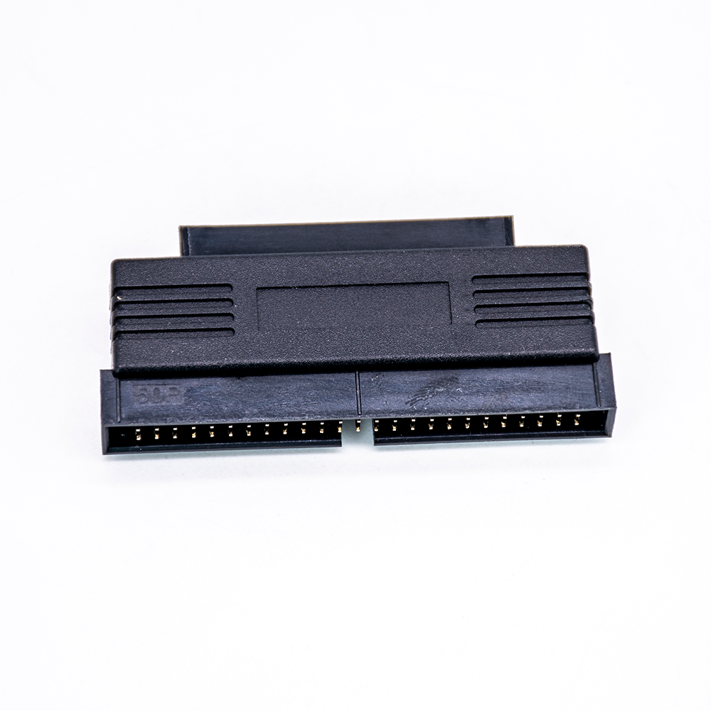 SCSI to IDE Adapter HPDB 68Pin Male to IDE DIP(Ph 1.27mm) 50pin Male Straight Plastic Connector