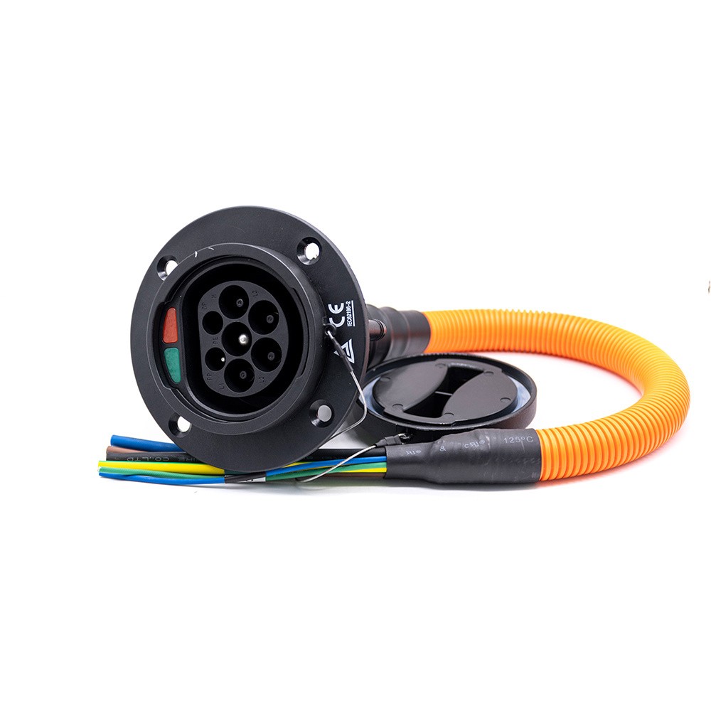 32A 415V single phase EV Charger IEC 62196 Type 2 AC Charging Socket with 0.5M Cable