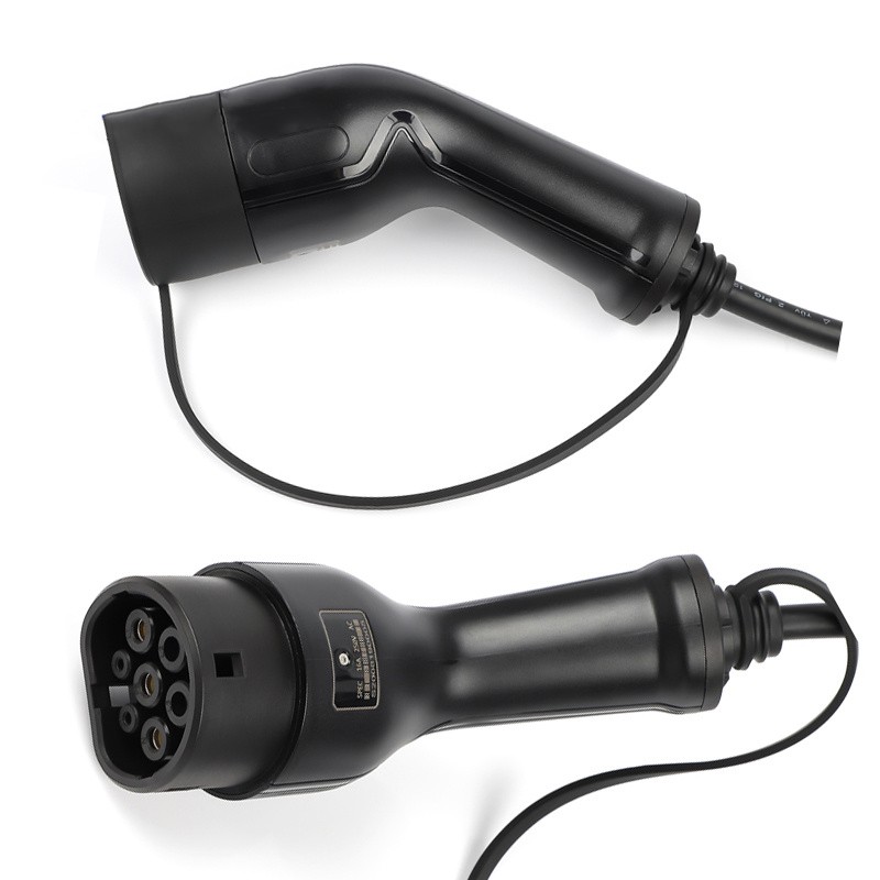 32A 415V Type 2 AC Charging Plug IEC 62196 Three Phase EV Charger Mode 3 with 5M Cable