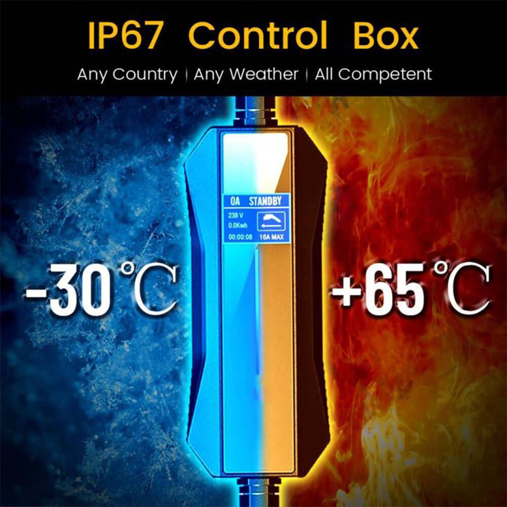 62196 Type 2 Plug EVSE Cable Protable EV Charger Home Charger with UK Plug 5m Length