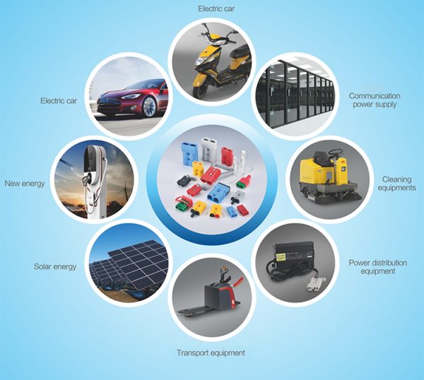 2 Way 50A Power Connector Red Black Rubber External Protective Dustproof Cover