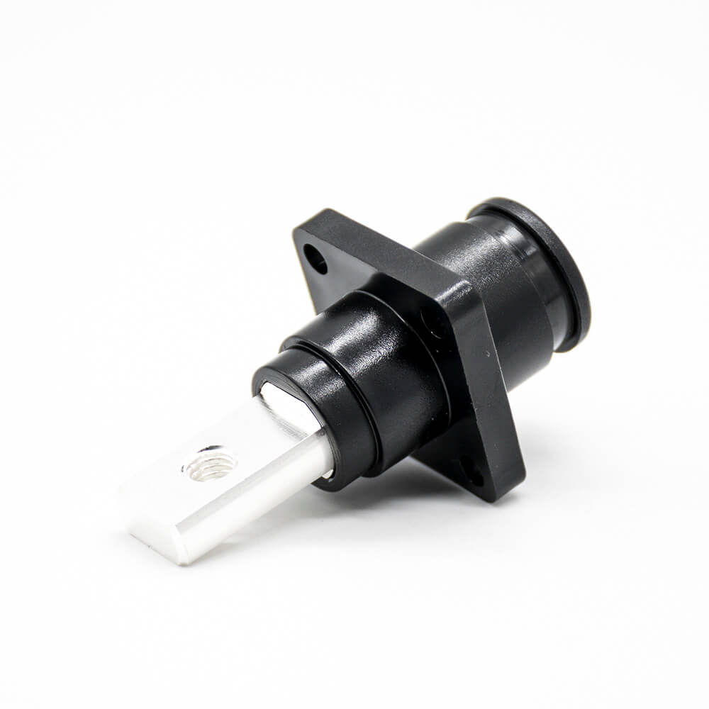 Connector For High Current Plug and Socket 8mm Black 150A Busbar Lug Right Angle IP65