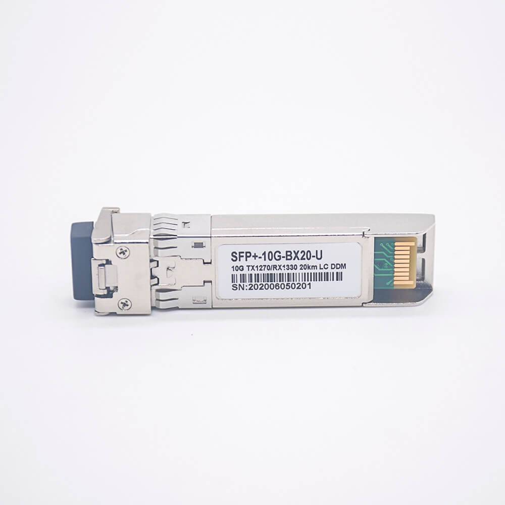 10G Fiber Transceiver LC Interface SFP+ BIDI SMF TX1270/RX1330 20KM DDM