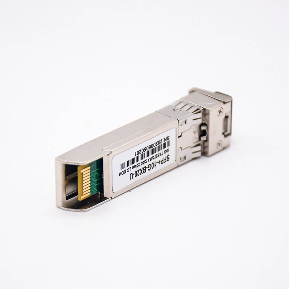 10G Fiber Transceiver LC Interface SFP+ BIDI SMF TX1270/RX1330 20KM DDM