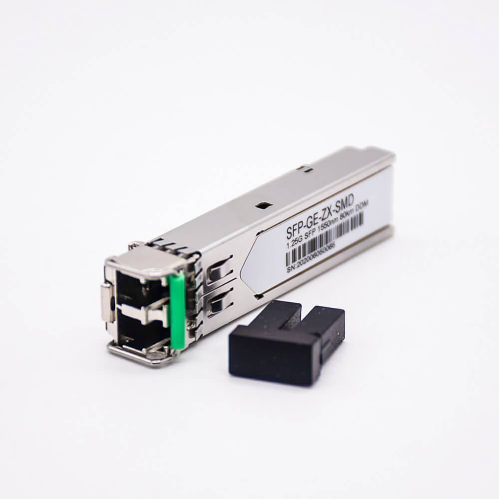 Fiber-optic SFP Module LC Connector 1.25G SMF Duplex 1550nm 80KM