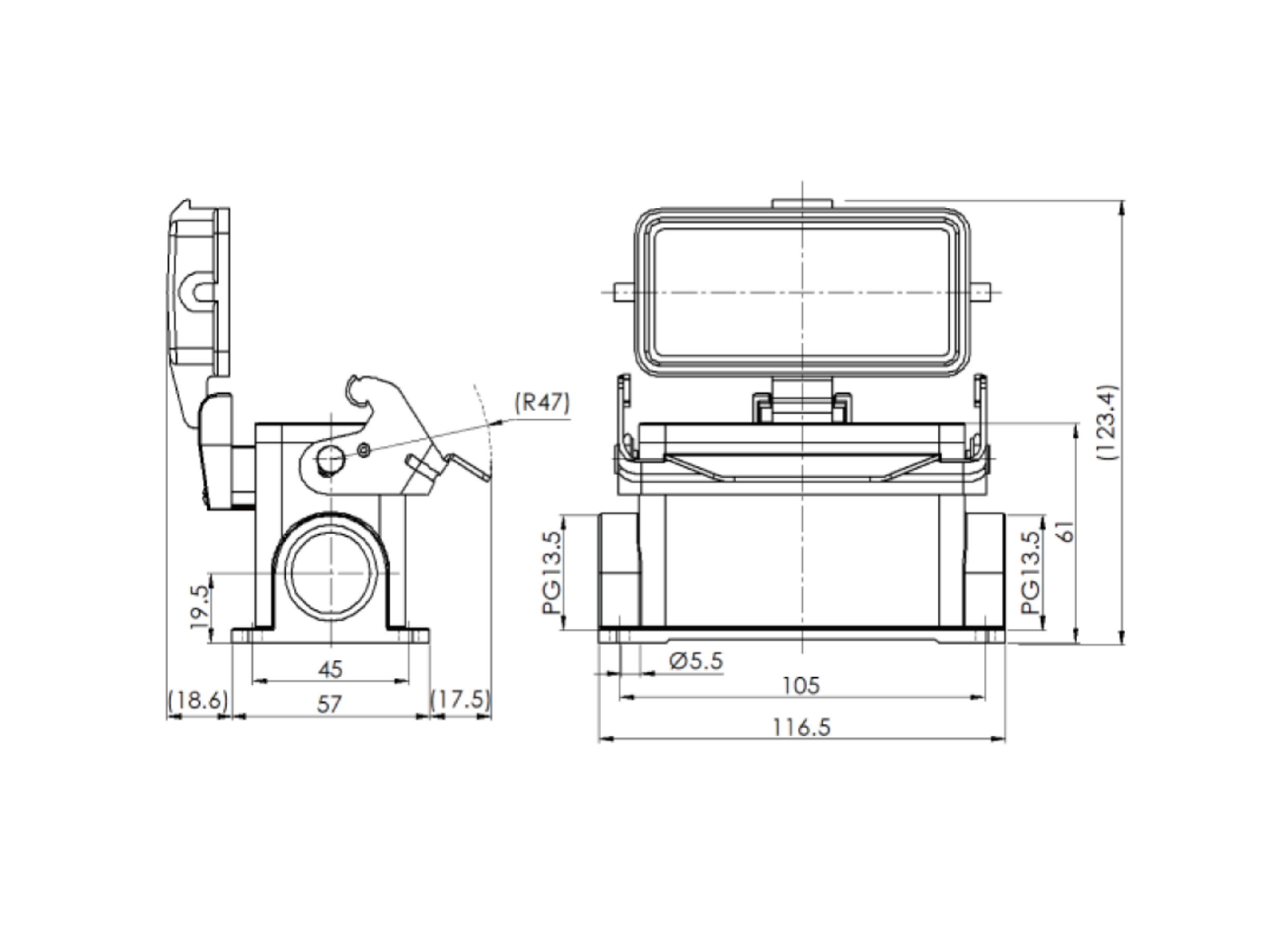 H16B-SM-1L-PC-2PG13.5