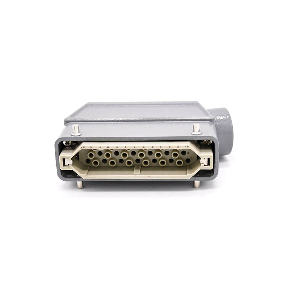 19Pin Heavy Duty Connector Double Button Bulkhead Mounting Male Female Butt-Joint Male Without Contacts H20A Shell PG21