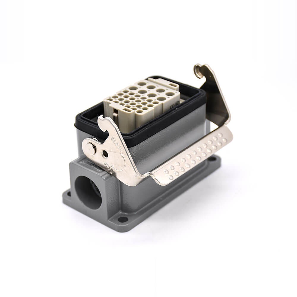 32 Pin Heavy Duty Connector H10B Male Without Contacts Male Butt-Joint Female M25 Bulkhead Mounting