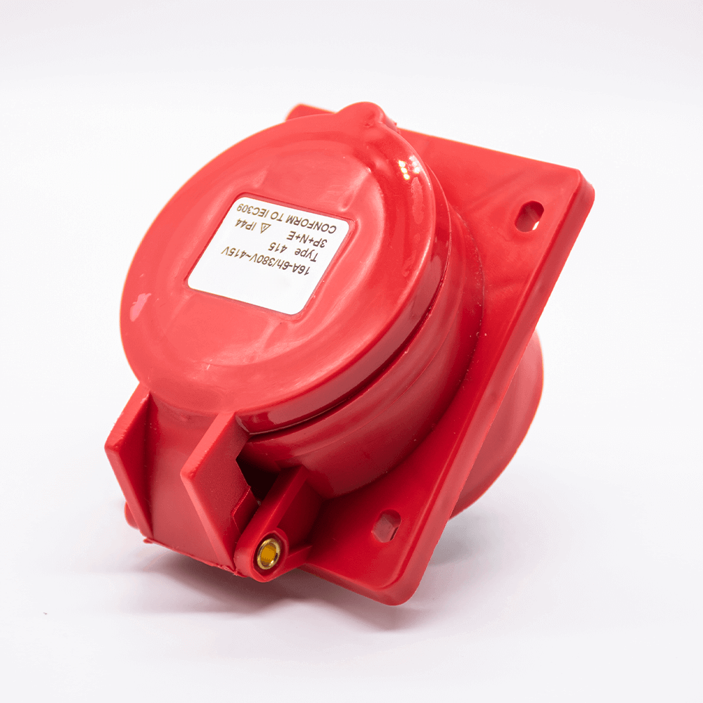 Industrial Connector Angled Socket 5P 16A 380V-415V 3P+E+N 6h IP44