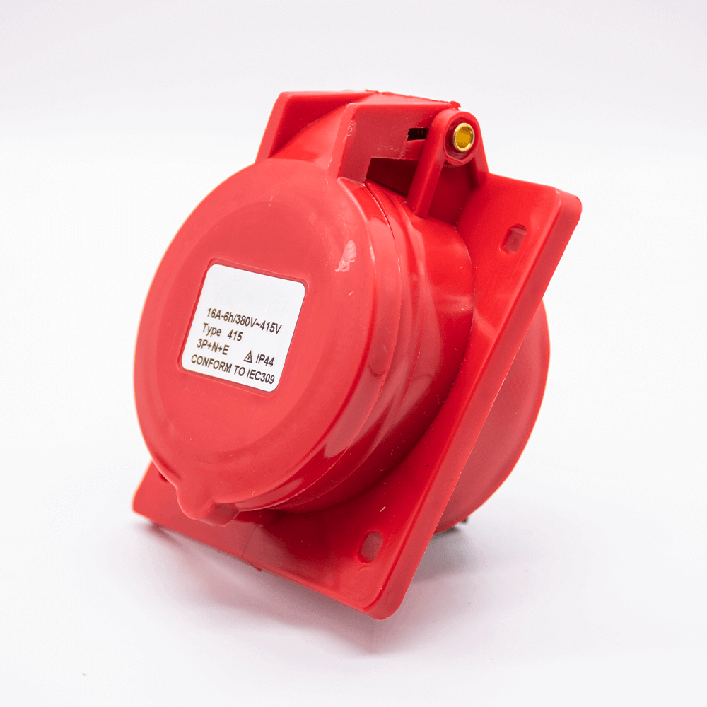 Industrial Connector Angled Socket 5P 16A 380V-415V 3P+E+N 6h IP44