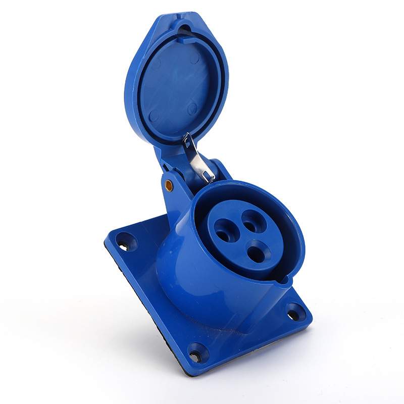 Waterproof Industrial Connector Socket 3Pin 16A 250V 2P+E IP44