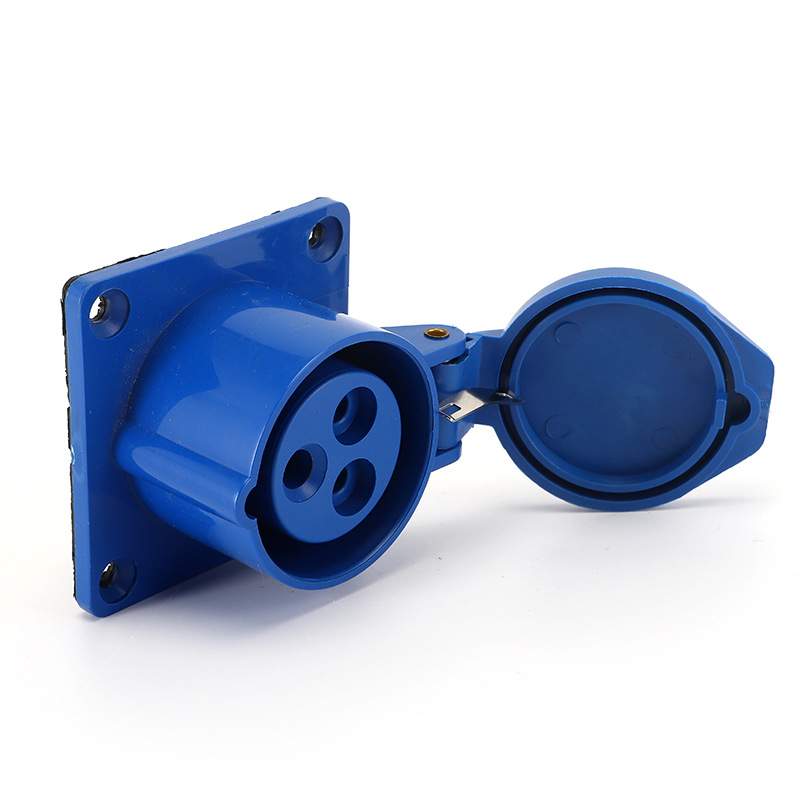 Waterproof Industrial Connector Socket 3Pin 16A 250V 2P+E IP44