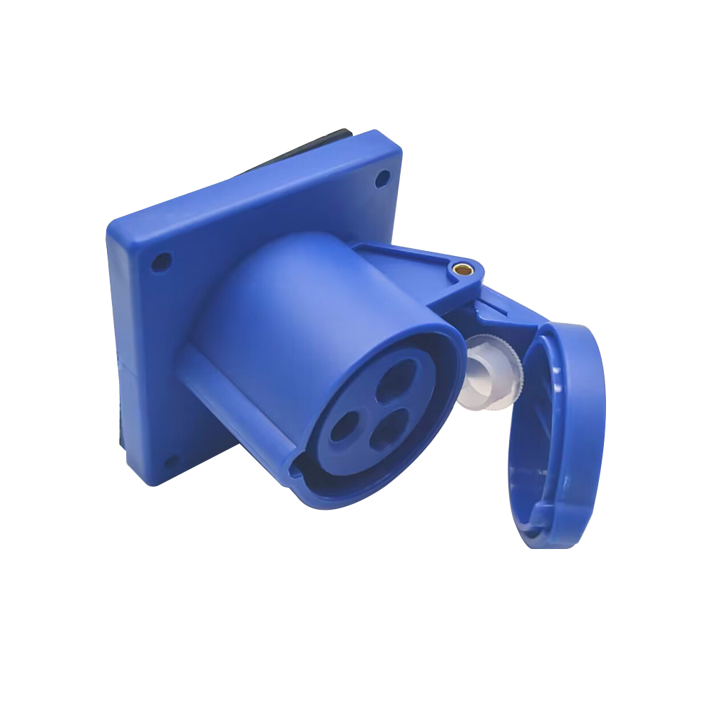 Waterproof Industrial Connector Socket 3Pin 16A 250V 2P+E IP44