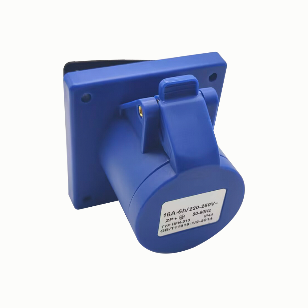 Waterproof Industrial Connector Socket 3Pin 16A 250V 2P+E IP44