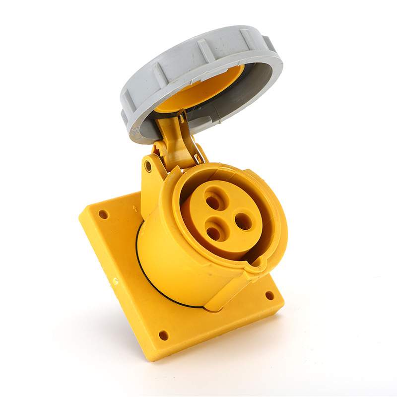 Waterproof Industrial Connector Socket 3Pin 16A 250V 2P+E IP67