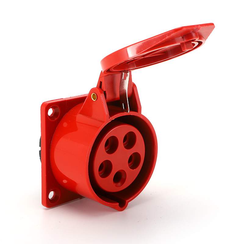 Waterproof Industrial Connector Socket 5Pin 32A 380-415V 3P+E+N IP44