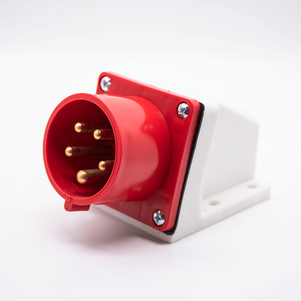 Reversed Industrial Connector Socket 5P 16A 380V-415V 3P+E+N 6h IP44