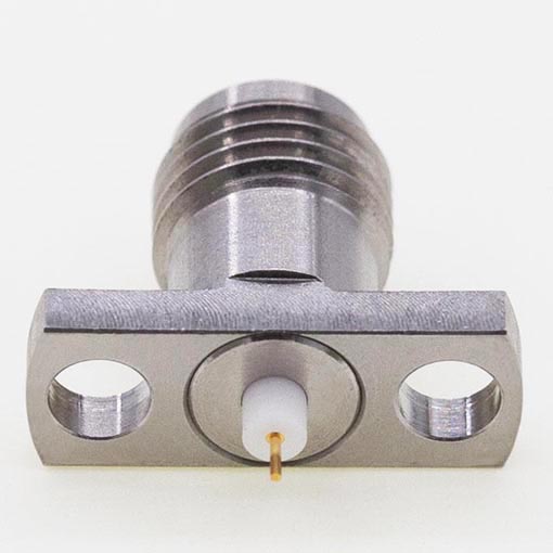 2.92mm Flange Jack 0.3mm /.012″ Pin Thread-in Connector, 12.7 x 4.8mm / 0.500 x 0.190″