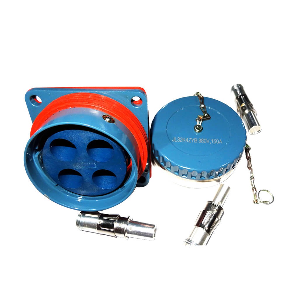 4 Pin Round Electrical Connector JL Female Sockt With Dust Cap Traction Motor Connector Bayonet Coupling