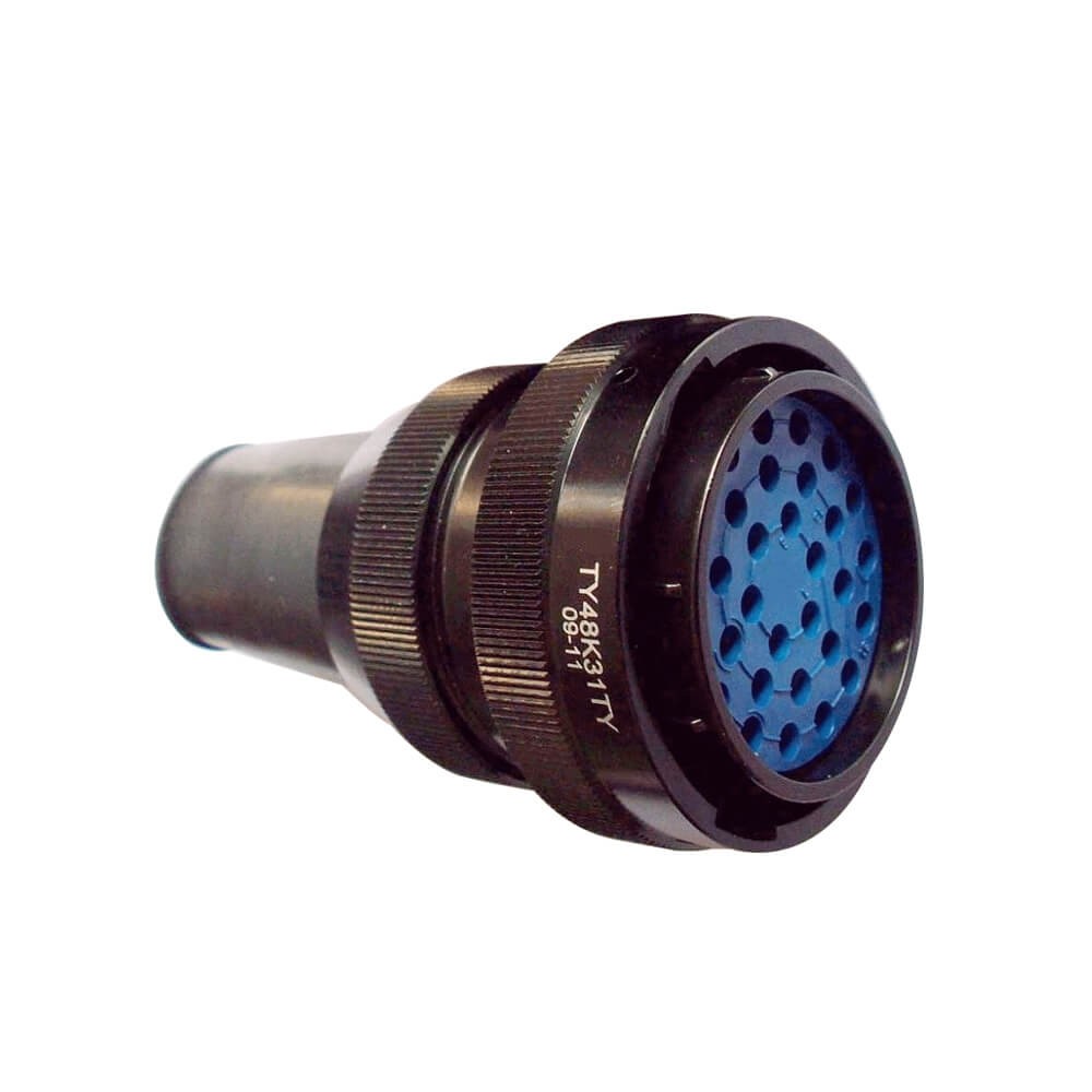 High Speed Rail Connector TY48 31Pin 180° Panel Mount Male Socket & Female Plug Bayonet Coupling Circular Connector