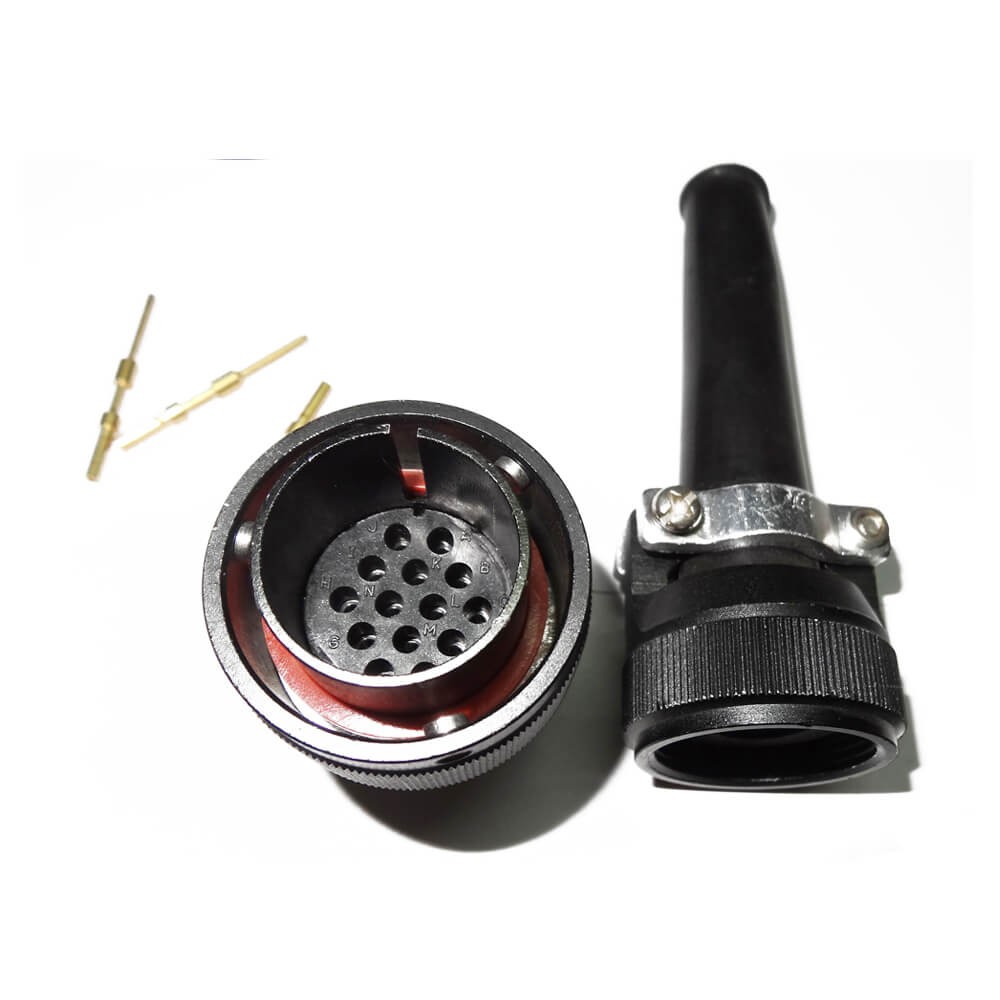 Speed Rail Connectors JL 14 Pin 180 Degree Bayonet Coupling Solder Plug Male Traction Motor Connector