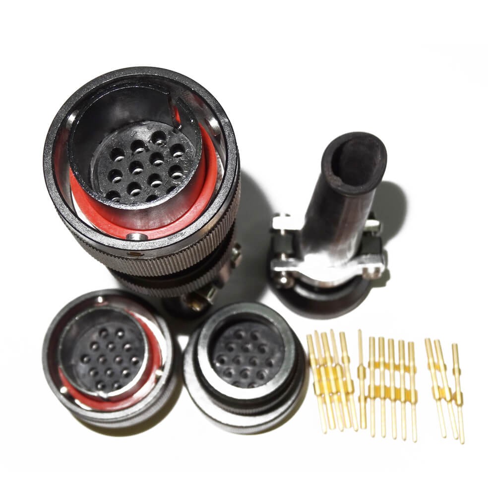 Speed Rail Connectors JL 14 Pin 180 Degree Bayonet Coupling Solder Plug Male Traction Motor Connector