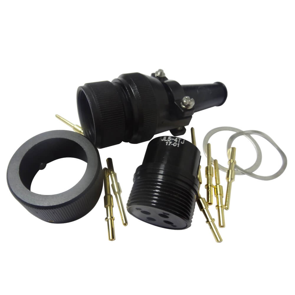 Transportation Connectors JL Solder Male Plug 4 Pin Straight American-Standard Bayonet Coupling