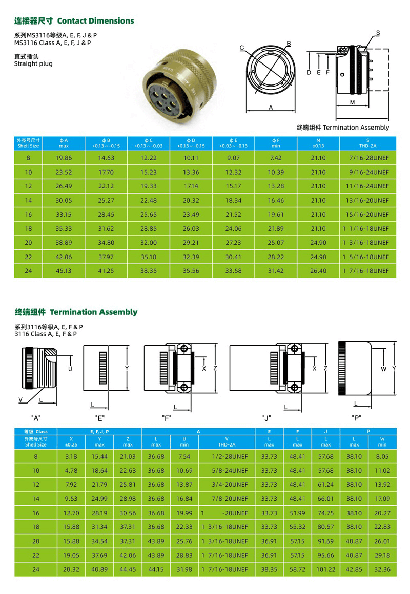 26482 series PT06 PT02 MS3112E-12-4S Military Spec Connectors 4 Pin Socket Solder Type