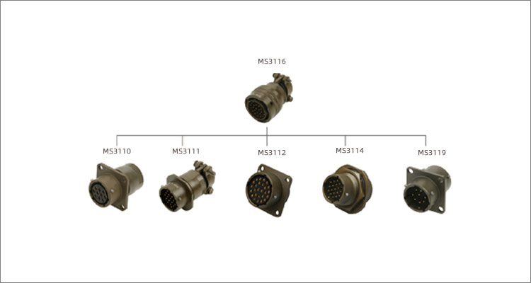 26482 series PT06 PT02 MS3112E-12-4S Military Spec Connectors 4 Pin Socket Solder Type