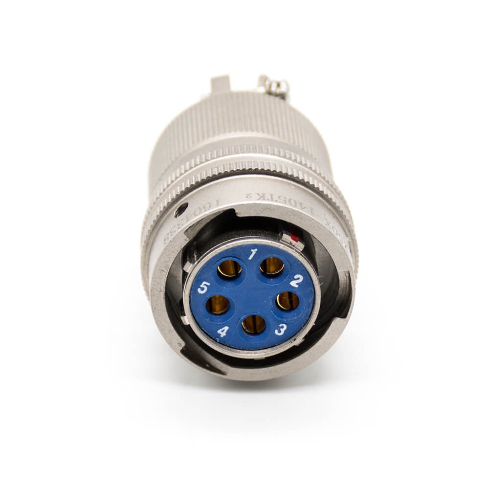 5 Pin Plug Female Y50X Aluminum alloy 14 Shell Size solder Bayonet Coupling 180 Degree cable Connector