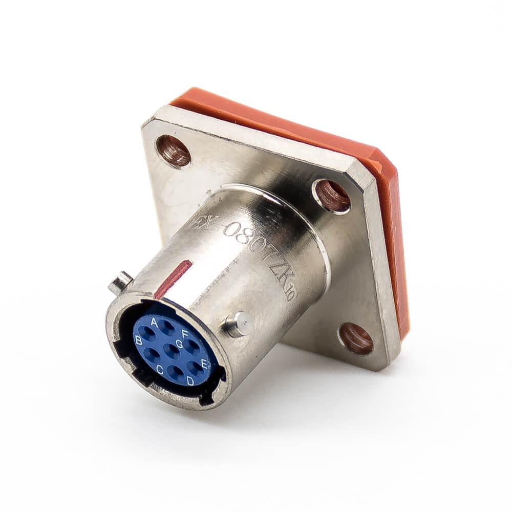 7 Pin Electrical Connectors Straight Bayonet Coupling 08 Shell Size Solder Y50EX Male Butt-Joint Female