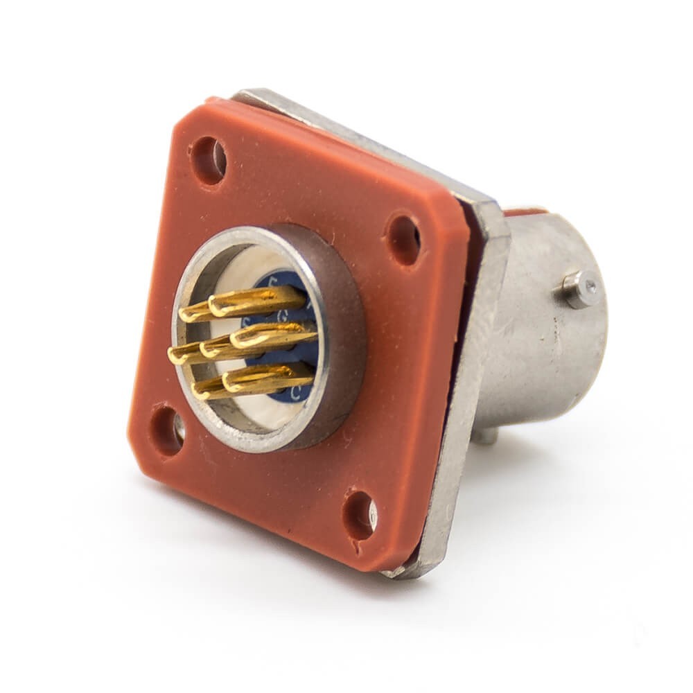 7 Pin Electrical Connectors Straight Bayonet Coupling 08 Shell Size Solder Y50EX Male Butt-Joint Female