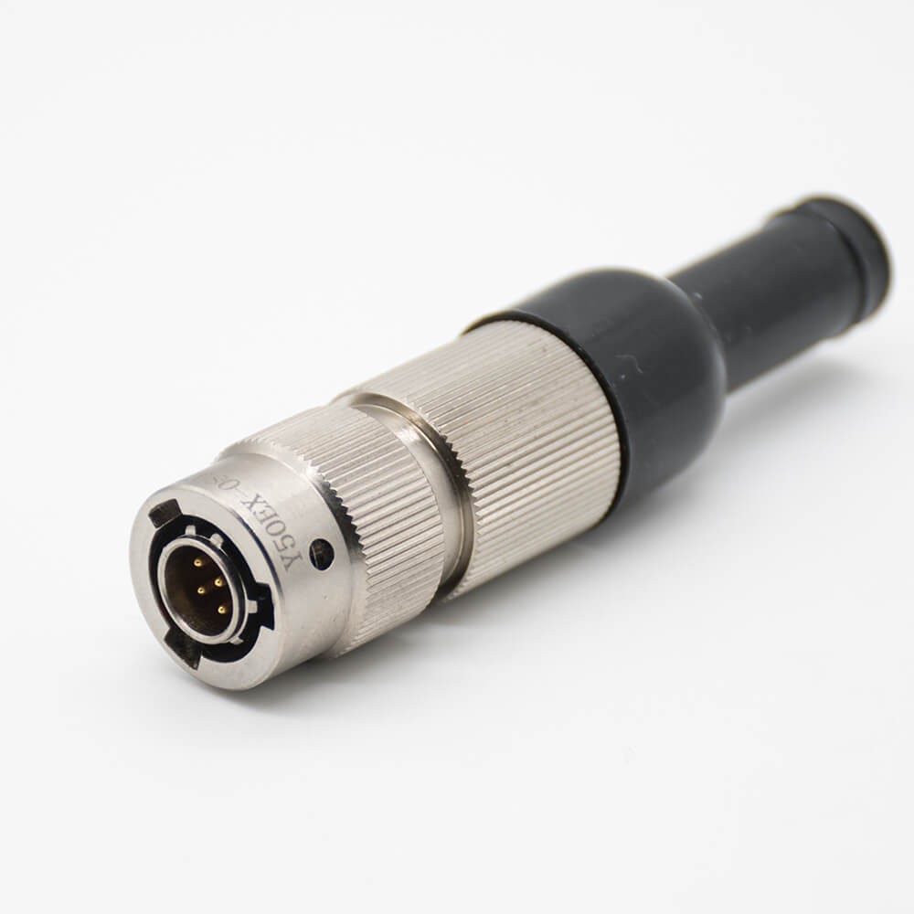 7 Pin Electrical Connectors Straight Bayonet Coupling 08 Shell Size Solder Y50EX Male Butt-Joint Female