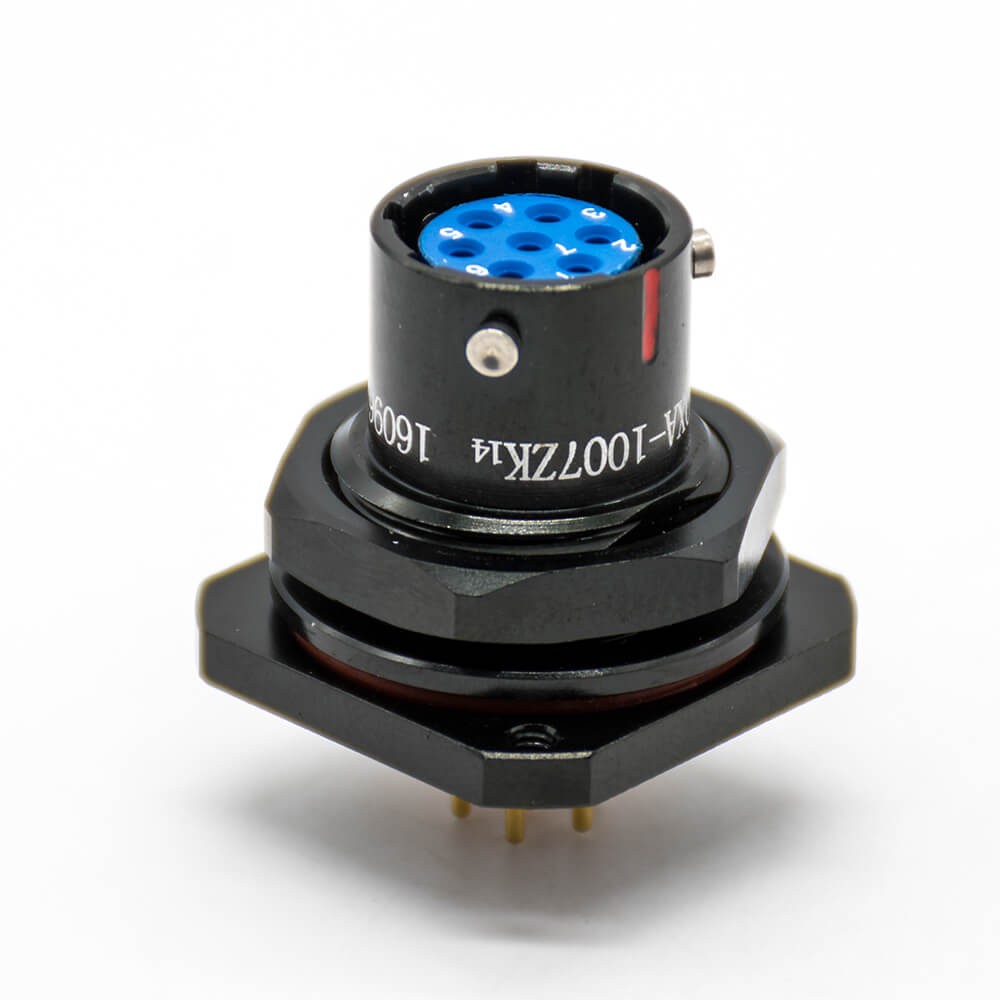 7Pin Y50X Waterproof Connector Female Socket Bayonet Coupling Panel Mount/PCB Before The Lock Plate Straight 10 Shell