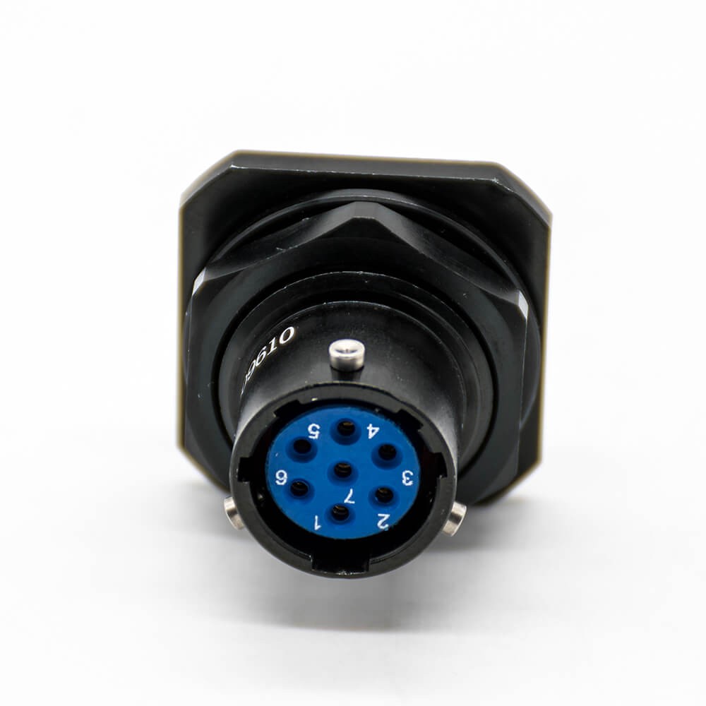 7Pin Y50X Waterproof Connector Female Socket Bayonet Coupling Panel Mount/PCB Before The Lock Plate Straight 10 Shell