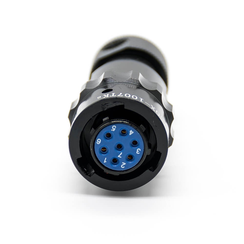 Aviation Connector Plug Spring 10 Shell Size 7 Pin Female Straight Bayonet Coupling Solder Y50X Connector