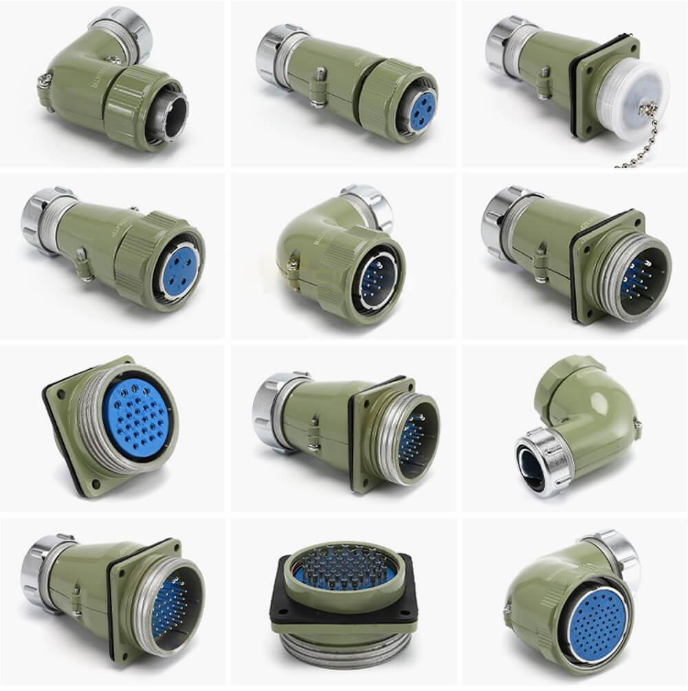 10A Waterproof Aviation Connector YD20-7 Pin Right Angle Formal TR Plug Female