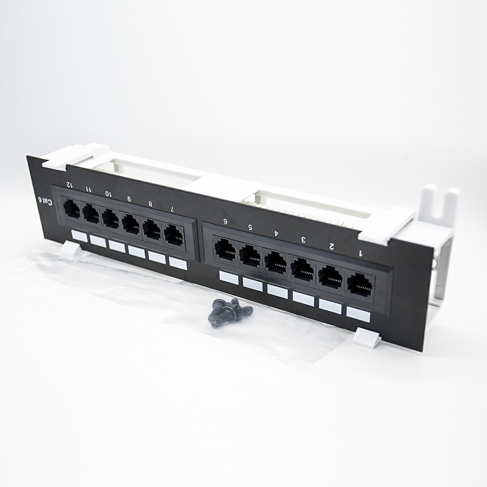 Network Patch Panel CAT6 12 Port Patch Panel With RJ45 Jack