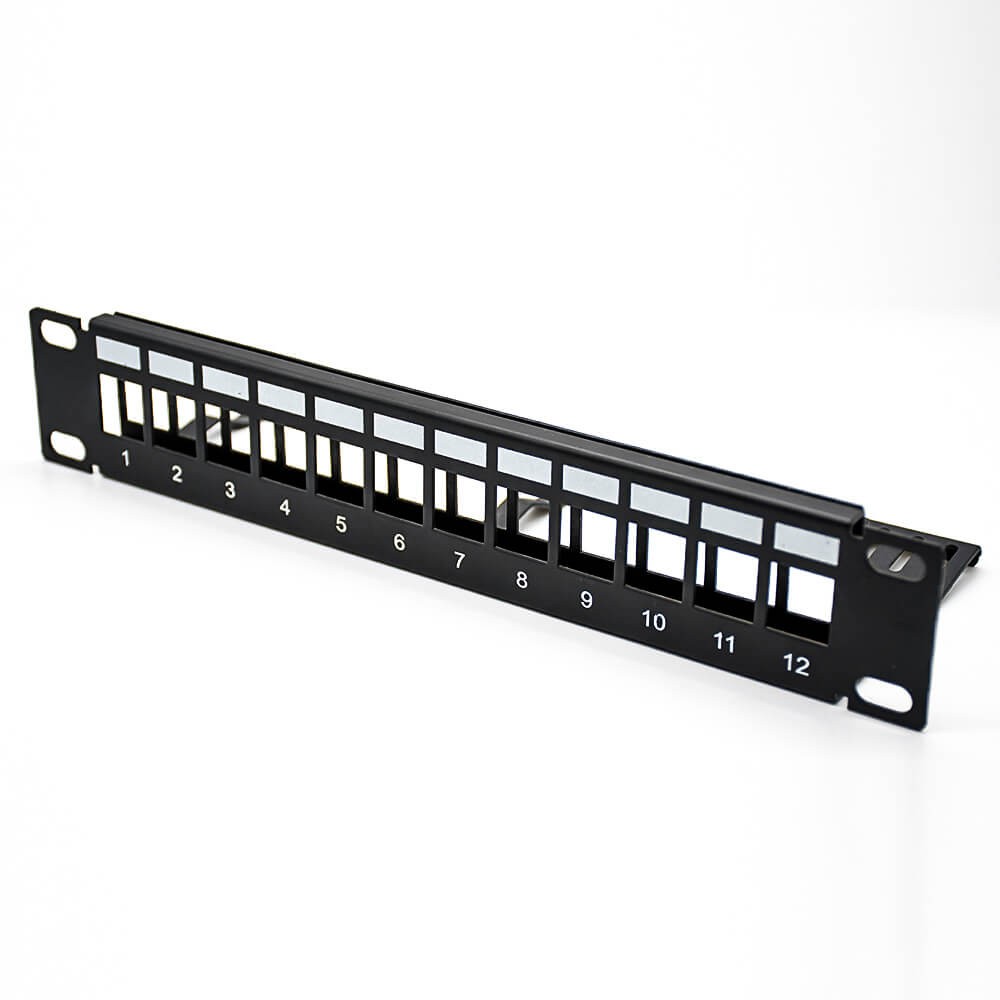 Network Patch Panel Unshield Empty 1u 12 Ports