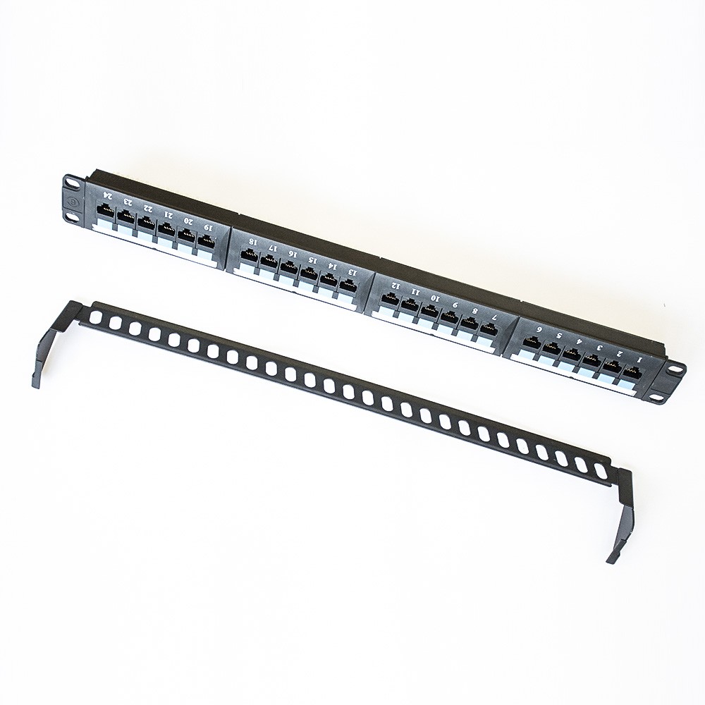 Patch Panel For Cat6 Cat5e 19''1u UTP 24 Ports Jack