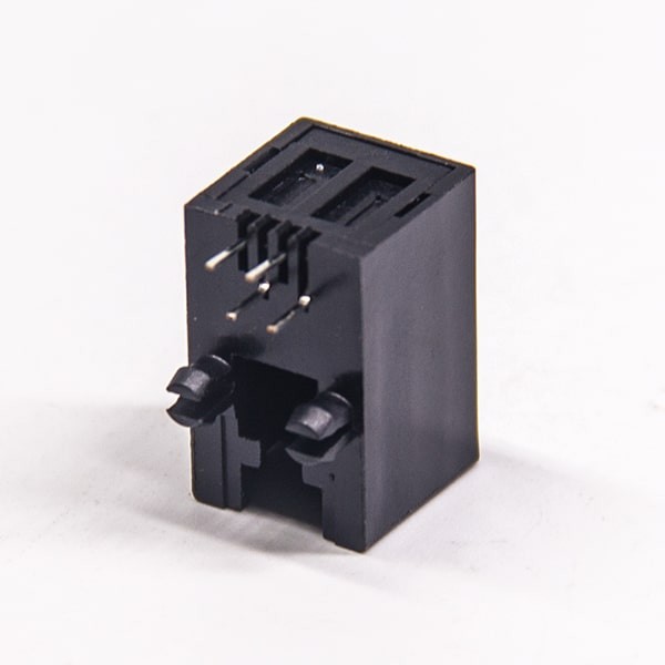 RJ11 4p4c Coupler Black Plastic Unshielded 90 Degree Ethernet Netword Socket PCB Mount